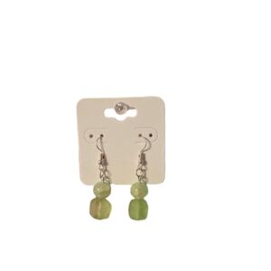 Handcrafted Green Dangle Earrings